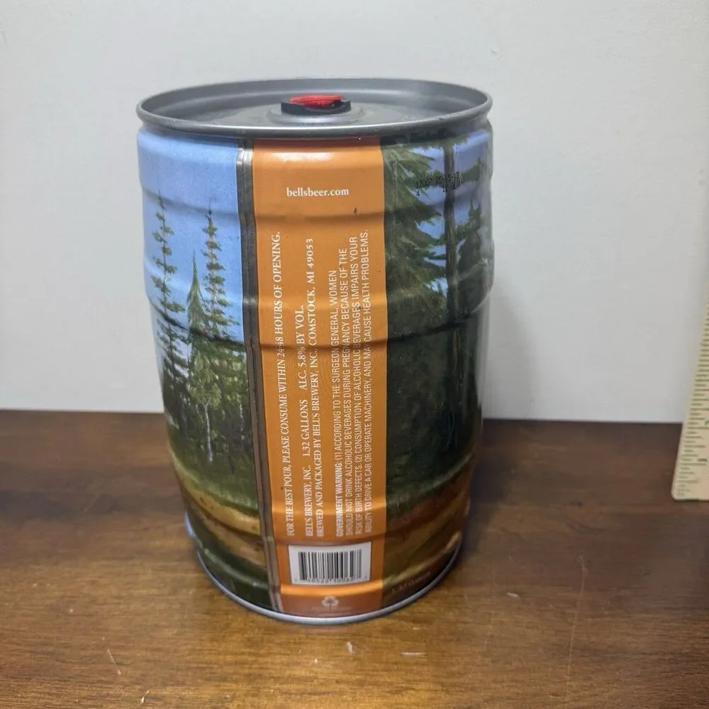2013 Bell's OBERON ale 5 liter beer KEG can Great condition Empty - Picture 5 of 9